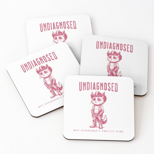 Item preview, Undiagnosed But Everyone's Pretty Sure Funny Cowboy Cat designed and sold by TynesDesign.