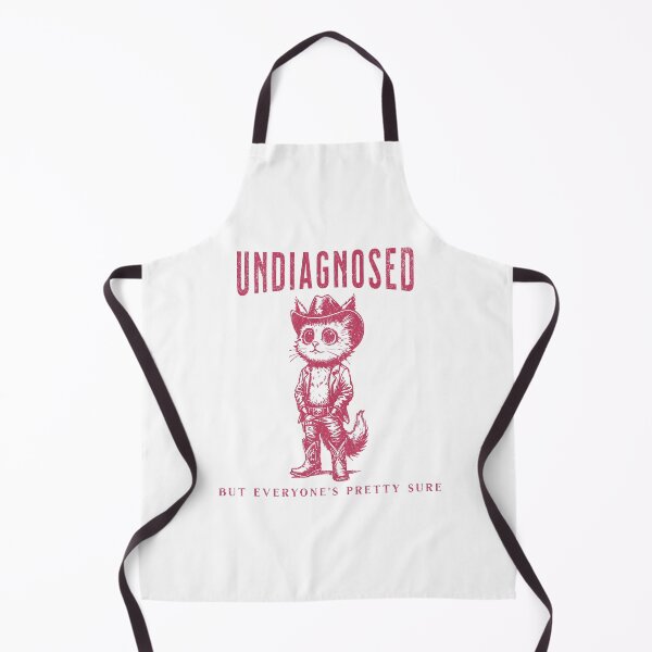 Item preview, Undiagnosed But Everyone's Pretty Sure Funny Cowboy Cat designed and sold by TynesDesign.