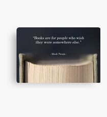 Mark Twain Book Quote Canvas Print