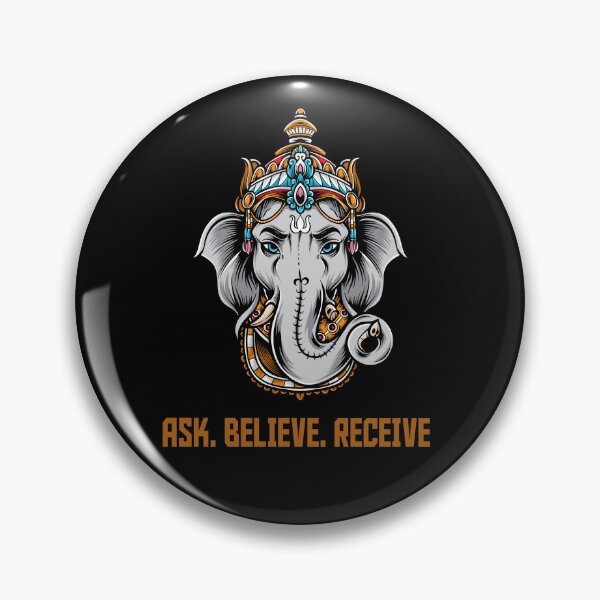Item preview, Lord Ganesha Ask Believe Receive T-Shirt designed and sold by Manifest-Style.