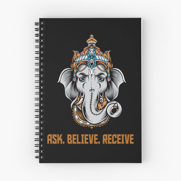 Item preview, Lord Ganesha Ask Believe Receive T-Shirt designed and sold by Manifest-Style.