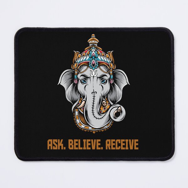 Item preview, Lord Ganesha Ask Believe Receive T-Shirt designed and sold by Manifest-Style.