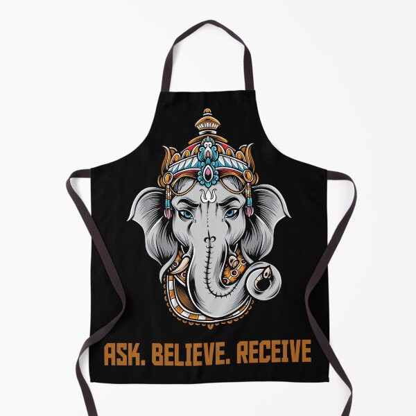 Item preview, Lord Ganesha Ask Believe Receive T-Shirt designed and sold by Manifest-Style.