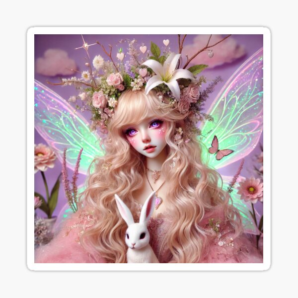 Item preview, Magical fairy in flower garden, IA designed and sold by Tera-Tera.
