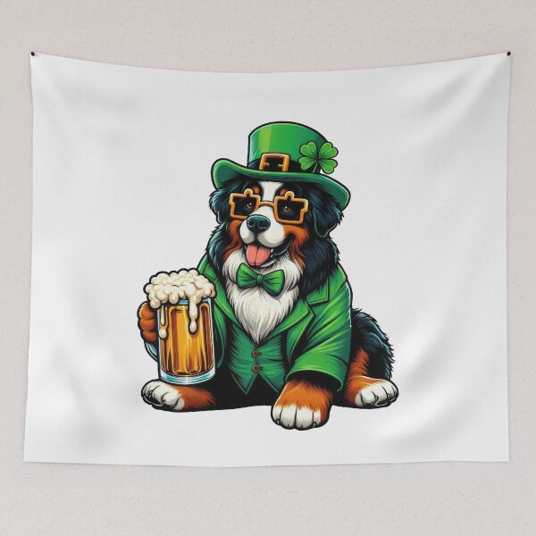 Item preview, Bernese Mountain Dog St Patrick's Day designed and sold by doodIllustrate.