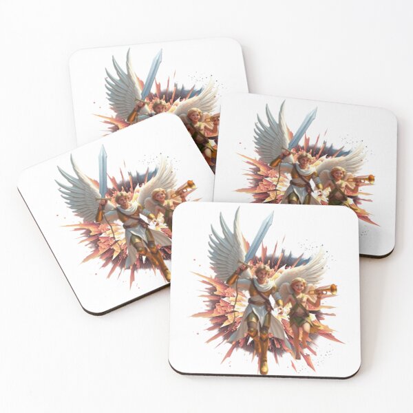 Item preview, Archangel With Cherub In the Cosmos designed and sold by DivineHaven.