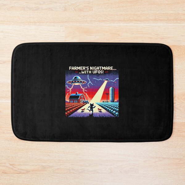 Item preview, Cat UFO Selfie: Red Planet (pixel art,cat alien,,farmer´s nightmare) designed and sold by TrippyBunnyShop.