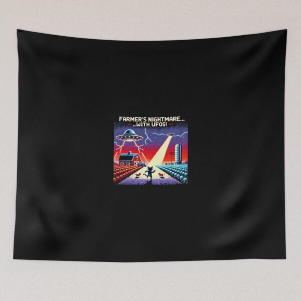 Item preview, Cat UFO Selfie: Red Planet (pixel art,cat alien,,farmer´s nightmare) designed and sold by TrippyBunnyShop.