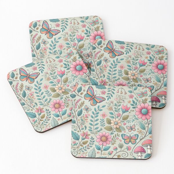 Item preview, Whimsical Floral & Butterflies designed and sold by KittyKatto.