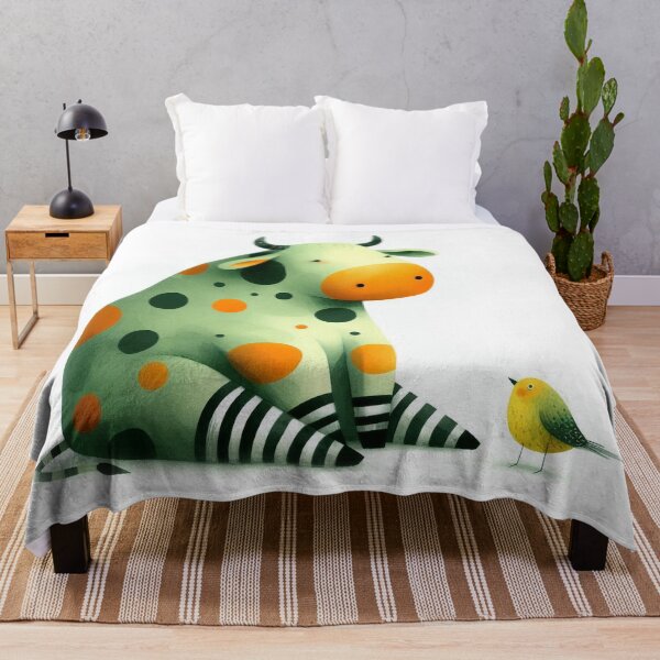 Item preview, A whimsical illustration of cute cow designed and sold by Beyondnote-Art.