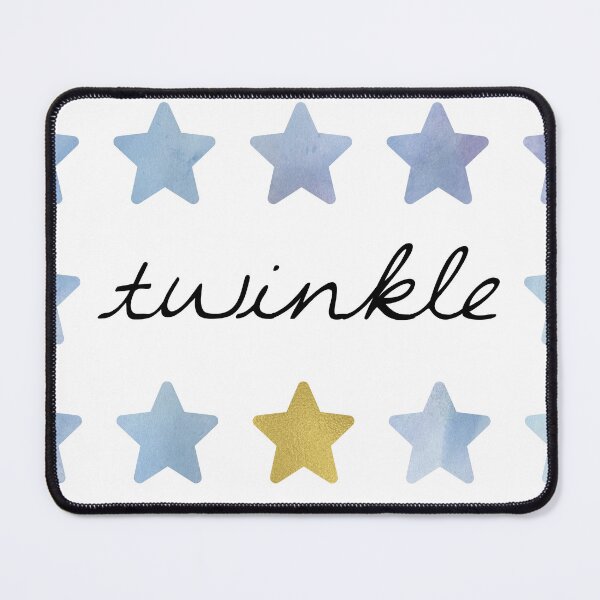 Item preview, Baby Boy Child Twinkle Twinkle Little Star Blue Gold Watercolor Bedroom  designed and sold by PaintedRose.