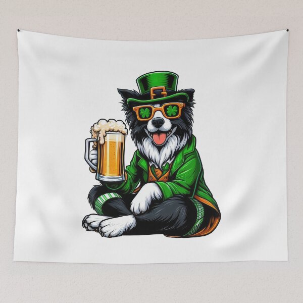 Item preview, Border Collie Dog St Patrick's Day designed and sold by doodIllustrate.