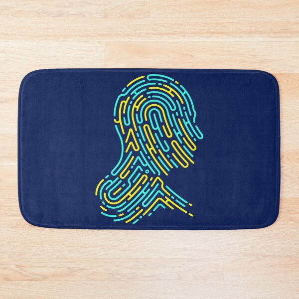 Item preview, mental health digital forensics man head shape fingerprint pattern designed and sold by NiamLab.