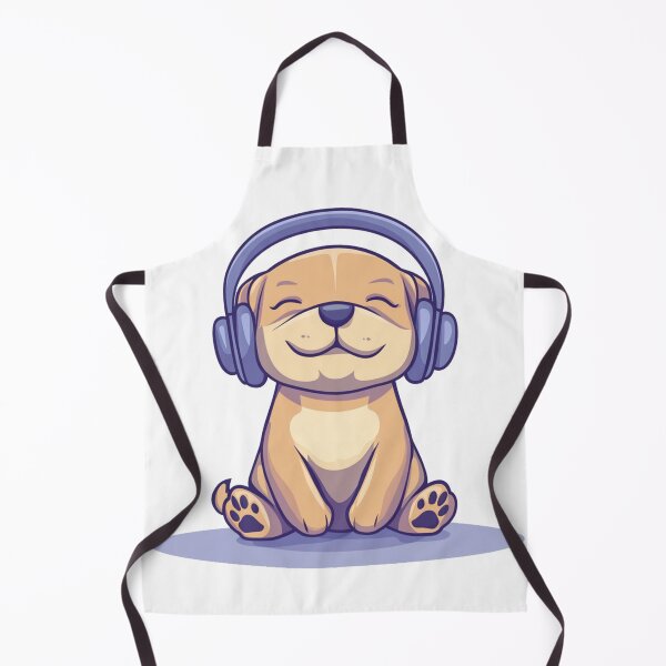 Artikelvorschau, T-Shirt mit entspannendem Hund beim Musikhören – süßes Cartoon-Tier-Design – perfekt für Musikliebhaber und Chill-Vibes entworfen und verkauft von PheonixTHShop.