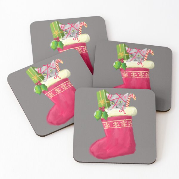 Item preview, Cat in Christmas Stocking designed and sold by aditikkumar.
