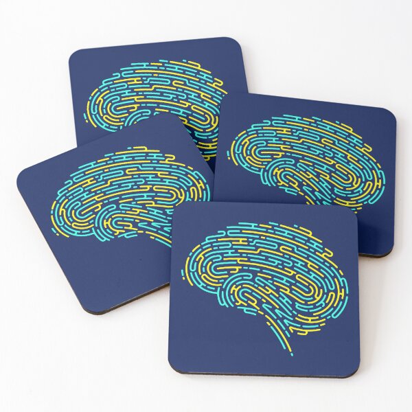 Item preview, mental health deep learning brain shape fingerprint pattern designed and sold by NiamLab.