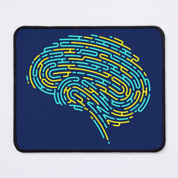 Item preview, mental health deep learning brain shape fingerprint pattern designed and sold by NiamLab.