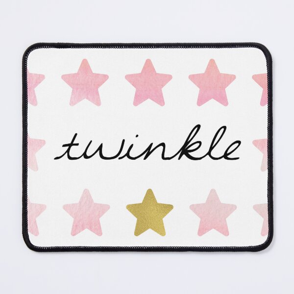 Item preview, Baby Girl Child Twinkle Twinkle Little Star Pink Gold Watercolor Bedroom  designed and sold by PaintedRose.