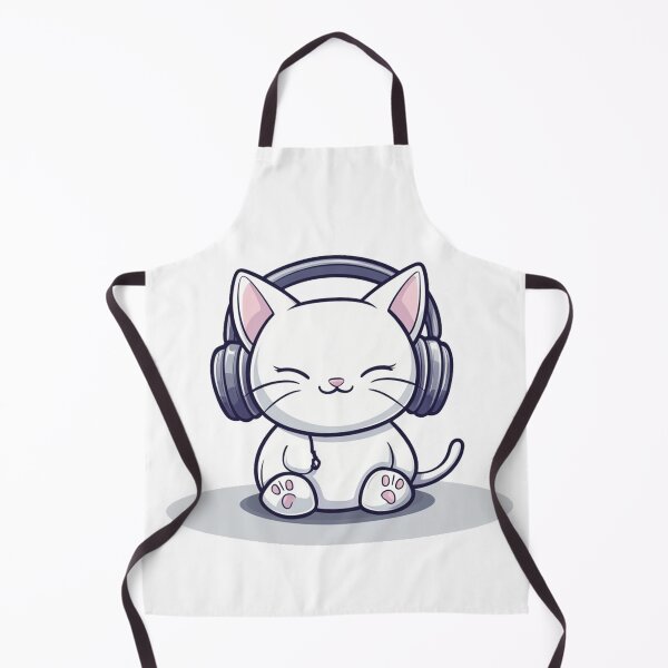 Item preview, Relaxing Cat Listening to Music T-Shirt - Cute Cartoon Animal Design - Perfect for Music Lovers & Chill Vibes designed and sold by PheonixTHShop.