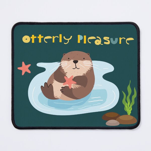 Item preview, Otterly Pleasure – Drifting Otter with Starfish Design designed and sold by TheBeeKindSpace.
