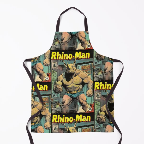 Item preview, Rhino-Man: Retro Comic Book Hero - Vintage Style Monster Comics Art designed and sold by TheSillySartor.