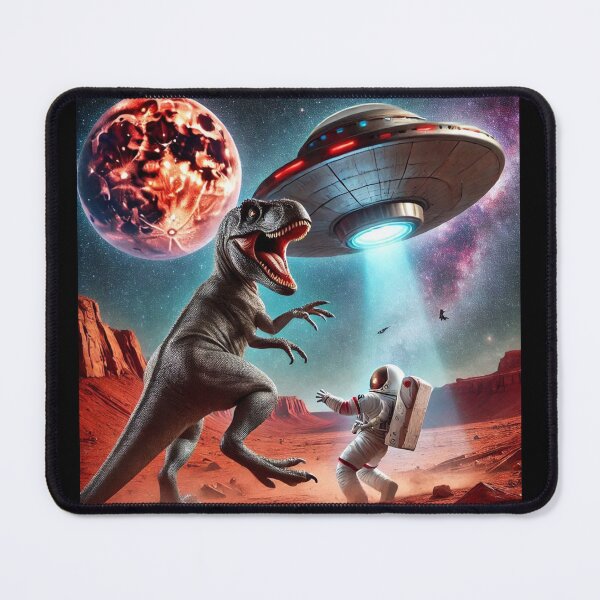 Item preview, Dino UFO Selfie: Alien Encounter designed and sold by TrippyBunnyShop.