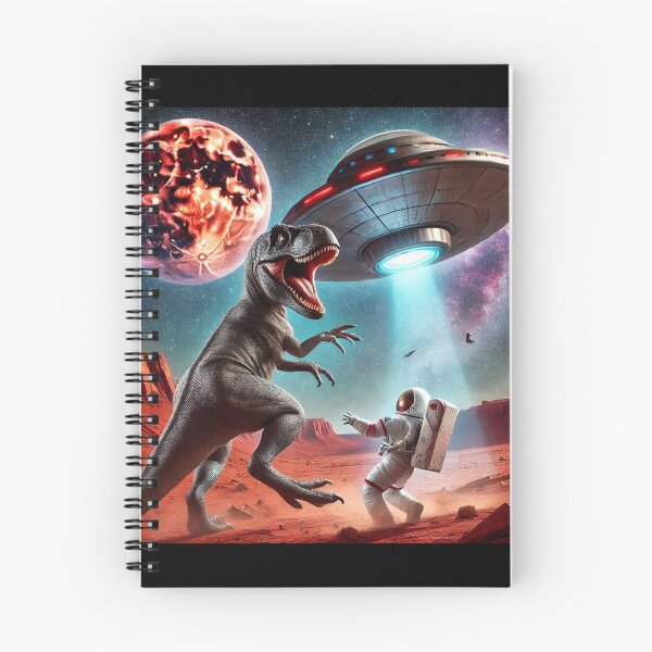 Item preview, Dino UFO Selfie: Alien Encounter designed and sold by TrippyBunnyShop.
