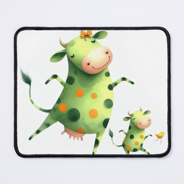 Item preview, A whimsical illustration of cute cows designed and sold by Beyondnote-Art.