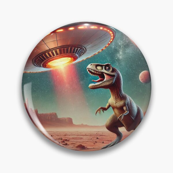 Item preview, Dino UFO Selfie: Alien Encounter designed and sold by TrippyBunnyShop.