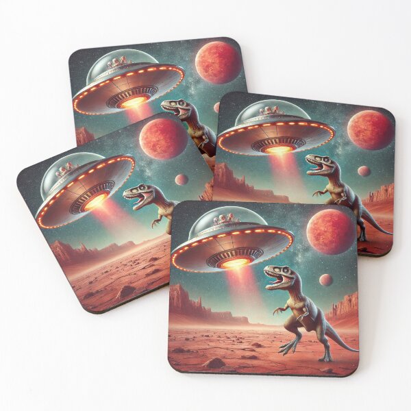 Item preview, Dino UFO Selfie: Alien Encounter designed and sold by TrippyBunnyShop.