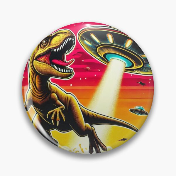 Item preview, Dino UFO Selfie: Alien Encounter designed and sold by TrippyBunnyShop.