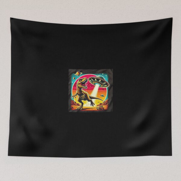 Item preview, Dino UFO Selfie: Alien Encounter designed and sold by TrippyBunnyShop.