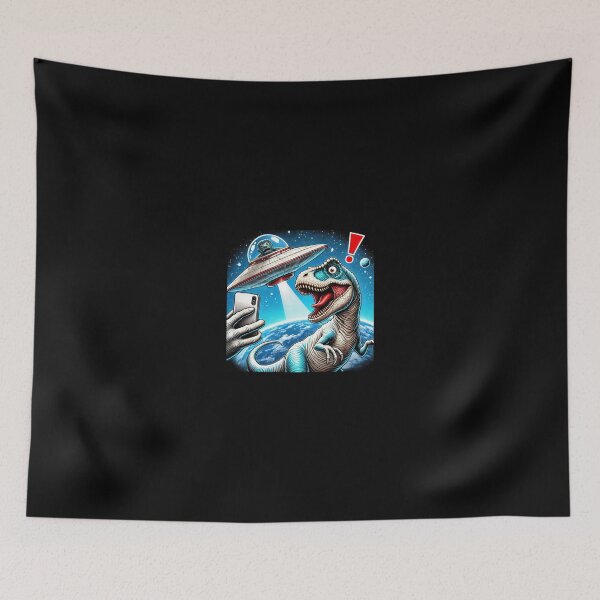 Item preview, Dino UFO Selfie: Alien Encounter designed and sold by TrippyBunnyShop.