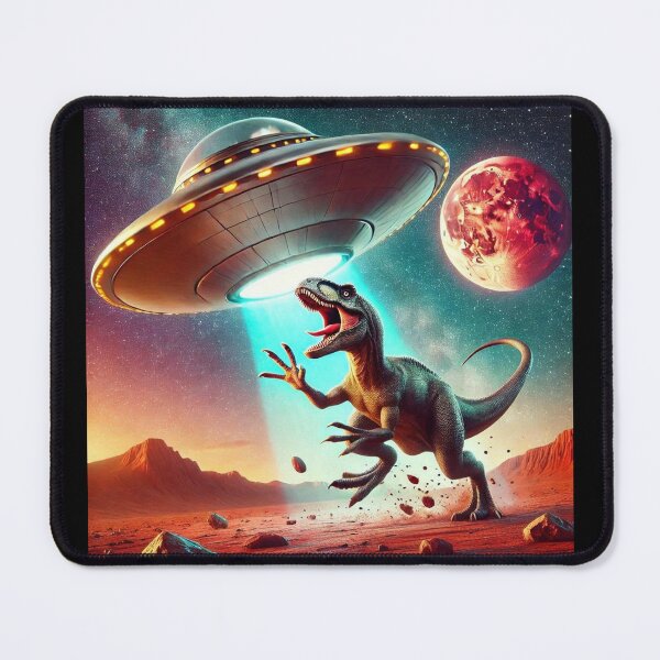Item preview, Dino UFO Selfie: Alien Encounter designed and sold by TrippyBunnyShop.