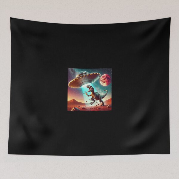 Item preview, Dino UFO Selfie: Alien Encounter designed and sold by TrippyBunnyShop.