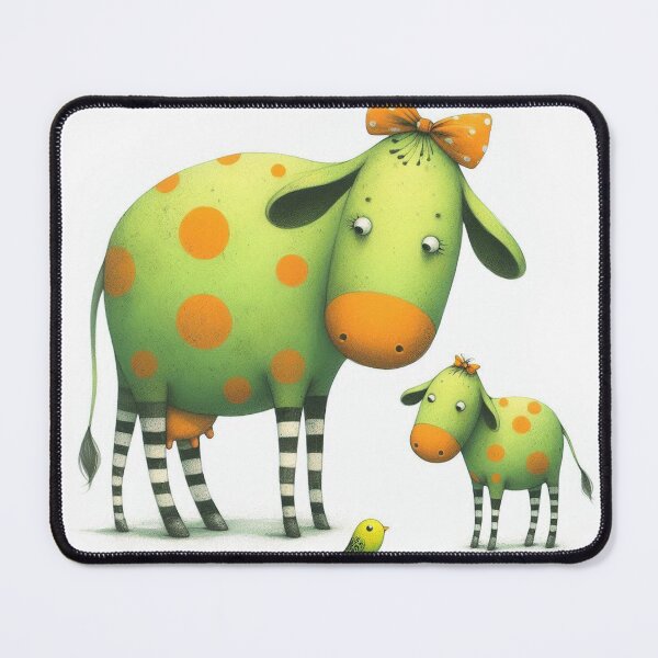 Item preview, A whimsical illustration of cute cows designed and sold by Beyondnote-Art.