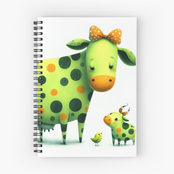 Item preview, A whimsical illustration of cute cows designed and sold by Beyondnote-Art.