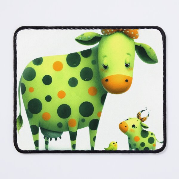 Item preview, A whimsical illustration of cute cows designed and sold by Beyondnote-Art.