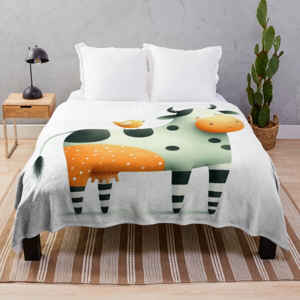 Item preview, A whimsical illustration of cute cow designed and sold by Beyondnote-Art.