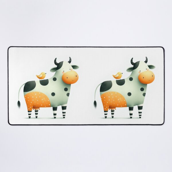 Item preview, A whimsical illustration of cute cow designed and sold by Beyondnote-Art.
