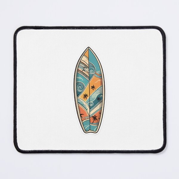 Item preview, Colorful Summer Surfboard Sticker Waves and Palm Trees designed and sold by Lithuane.