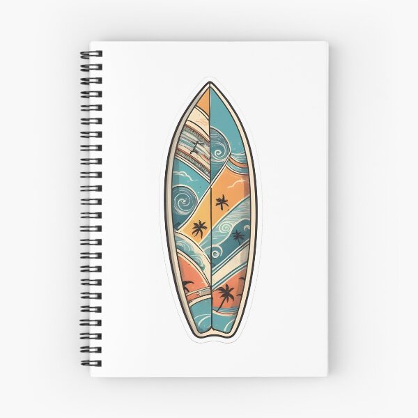 Item preview, Colorful Summer Surfboard Sticker Waves and Palm Trees designed and sold by Lithuane.