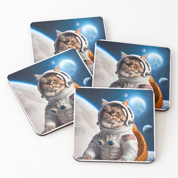 Item preview, Persian Cat Astronaut on the Moon – Cosmic Feline Adventure designed and sold by Fredster1966.