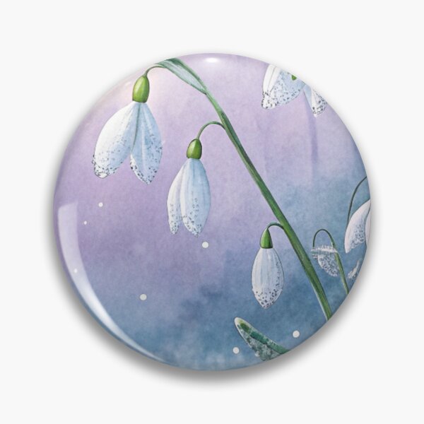 Item preview, snowdrop flowers designed and sold by AntiqueWhiteArt.