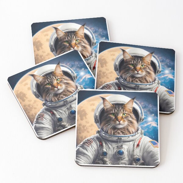 Item preview, Maine Coon Astronaut Cat – Cosmic Lunar Adventure designed and sold by Fredster1966.