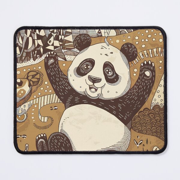 Item preview, Kawaii Panda Whimsical Wild Life Abstract Vintage Zentangle Art designed and sold by Witty Shirts.