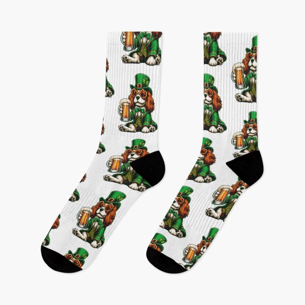Item preview, Cavalier King Charles Spaniel Dog St Patrick's Day designed and sold by doodIllustrate.