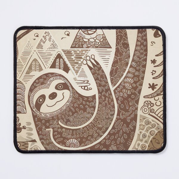 Item preview, Kawaii Sloth Whimsical Wild Life Abstract Vintage Zentangle Art designed and sold by Witty Shirts.