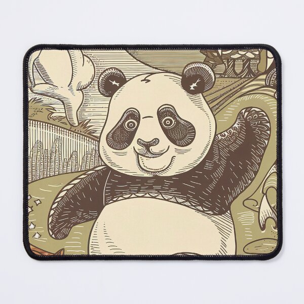 Item preview, Kawaii Panda Whimsical Wild Life Abstract Vintage Zentangle Art designed and sold by Witty Shirts.