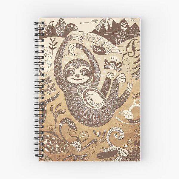 Item preview, Kawaii Sloth Whimsical Wild Life Abstract Vintage Zentangle Art designed and sold by Witty Shirts.